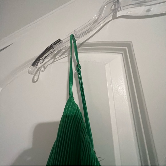 Green Ruffle Mini Dress - Picture 4 of 5